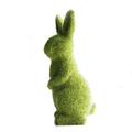 LSFYSZD Imitation Moss Rabbit Resin Flocked Sculpture Easter Animal Statue Garden Ornament (Green)