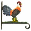 Flag Emotes Rooster Plant Hanger Hook Cast Iron Bracket 10.125 Deep