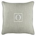 18 Granite Gray Sunbrella Square Indoor/Outdoor Monogram O Single Embroidered Throw Pillow