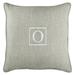 18 Granite Gray Sunbrella Square Indoor/Outdoor Monogram O Single Embroidered Throw Pillow