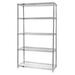 Quantum Storage WR74-2124C-5 5-Shelf Chrome Wire Shelving Unit - 21 x 24 x 74 in.