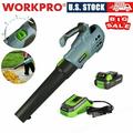 WORKPRO 20V Cordless Battery Powered Leaf Blower For Garden