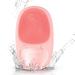 ANLAN Sonic Electric Facial Cleansing Brush Silicone Mini Face Cleaner Skin Massager Deep Pore Cleaning Face Cleansing Brush Pink