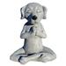 Meditating Dog Statues Zen Yoga Relaxed Pose Buddha Statue Small Meditation Animals Figurine Decor for Home Spring Decorations Zen Garden Statue Decorations Outdoor
