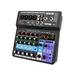 A6 6CH Protable Mini Mixer Audio Console with Sound Card USB Recording Singing Webcast Party Mixer