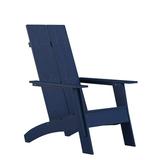 Flash Furniture Sawyer Poly Resin Wood Adirondack Chair - Navy