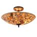 Kai Mosaic 2 Light Semi-Flush Ceiling Fixture - 16 in. Shade