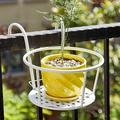 Balcony Rail Planters Hanging Railing Plant Holder Stand Flower Pot Basket for Fence Patio Deck Planter Outside and Indoor