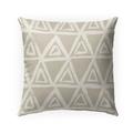 Triangular Mist Beige Outdoor Pillow by Kavka Designs