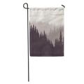 KDAGR Pine Coniferous Forest Silhouette of Trees in Pastel Brown Tone Mountains Garden Flag Decorative Flag House Banner 12x18 inch