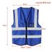 âœª Hi-Vis Safety Vest With Zipper Reflective Jacket Security Waistcoat 5 Pockets