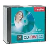 Imation CD Rewritable Media CD-RW 4x 700 MB 10 Pack Slim Jewel Case Retail