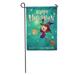 LADDKE Happy Halloween Flying Little Witch Girl Kid in Costume Holds Garden Flag Decorative Flag House Banner 12x18 inch