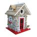 CC Outdoor Living 9.5 Red and Brown Haven Cottage Outdoor Garden Birdhouse