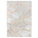 Northlight 4 x 6 Pink Beige and White Floral Rectangular Outdoor Area Rug