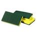 Scotch-Brite 74 Medium-Duty Scrubbing Sponge 3-1/2 x 6-1/4 Yellow/Green 20/Carton
