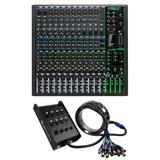 Mackie ProFX16v3 16-Channel 4-Bus Effects Mixer w/USB ProFX16 v3 +Snake Cable