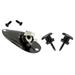 2Pcs Mushroom Guitar Strap Buttons Strap for Electric Acoustic Guitar Bass Parts Black & 1Pcs Boat Style 1/4Inch Guitar Output Input Jack Plug Socket