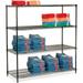 Nexel Black Epoxy 4 Tier Wire Shelving Starter Unit 60 W x 24 D x 86 H