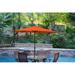 9 ft. Aluminum Patio Market Umbrella Tilt with Crank - Orange Fabric & Champagne Pole