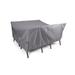 Covermates Square Dining Table/Chair Set Cover - Water-Resistant Polyester Mesh Ventilation Center Hole for Umbrella Patio Table Covers-Charcoal