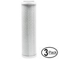 3-Pack Replacement for Flow Pur POE12GHGACB Activated Carbon Block Filter - Universal 10 inch Filter for Flow Pur The Flow-Pur (single) water filter system - Denali Pure Brand