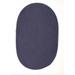 Colonial Mills 11 x 14 Navy Blue Oval Handmade Braided Area Rug