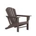 Westin Outdoor Patio Adirondack Chair Dark Brown