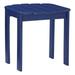 Linon Adirondack Sturdy Solid Acacia Wood Outdoor End Table in Blue Stain