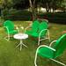 Crosley Griffith 4 Piece Metal Patio Sofa Set in Grasshopper Green