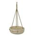 Audreys 12 inch Rope Hanging Wood Bowl Planter Indoor/ Outdoor