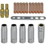 RIVERWELD MB15 15AK Tip .030 0.8mm M6 & Tips Holder Difuser & Shield cup & For MB15 15AK MIG Welding Torch 18pcs Tips .030 Kit 18pcs