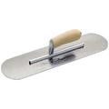 Kraft Tool Co 24 In. X 5 In. Carbon Steel Pool Trowel With Wood Handle On A Short Shank