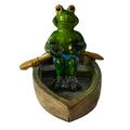 Doolland The Frog Garden Statue Water Floating Pond Decoration Mini Cute Rowing Frog Statue Yard Lawn Decorations Frog Ornaments Home Garden Pond Decoration Photo Prop Gift