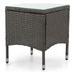 Muse & Lounge Co. Fields Outdoor Patio End Table in Gray PE Wicker / Rattan