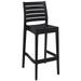 42.5 Black Solid Refined Patio Bar Stool