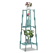 MoNiBloom Bamboo 3 Tiers Trapezoid Plant Stand Display Rack Flower Storage Shelf Green for Garden