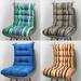 Outdoor Patio Chair Cushion High Back Chair Cushion Patio Seat Cushion for Swing Bench Wicker Seat Chair Blue Stripes