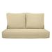 RSH DÃ©cor Indoor Outdoor Deep Seating Loveseat Cushion Set 1- 46â€� x 26â€� x 5â€� Seat and 2- 25â€� x 21â€� Backs Solid Ivory