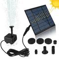 Walbest Mini Solar Fountain Pump Solar Water Pump Power Panel Kit Submersible Brushless for Garden Water Circulation/Pond Fountain Pool Decor (7V 1.2W)