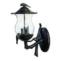 HomeRoots 399209 Avian 3-Light Black & Coral Wall Light with Seeded Glass