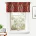 DriftAway Christopher Peacock Floral Pattern Thermal Insulated Blackout Window Curtain Valance Rod Pocket 2 Layers 52 Inch by 18 Inch Plus 2 Inch Header Red