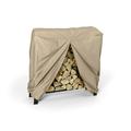 Covermates Log Rack Cover - Weather Resistant Polyester Weather Resistant Water Resistant Zipper Outdoor Living Covers-Khaki