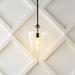Hayes 11.25 1-Light Industrial Farmhouse Iron/Glass LED Pendant Oil Rubbed Bronze/Clear