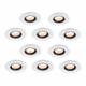 Mini Spot Light Ring Trim White Ceiling Medallion Urethane Foam Recessed Lighting Trim 5 Inner Dia x 9 Outer Dia Decorative Leaf Lightweight Rosettes Renovators Supply Pack of 10