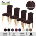 Dining Chair Slipcover AUCHEN Dining Chair Covers Set of 4 Parsons Chair Slipcover Chair Covers for Dining Room Stretch Furniture Protector Covers for Restaurant Hotel Ceremony (Coffee)