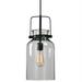 Bowery Hill Contemporary Mini Pendant Light in Textured Black