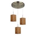 Woodbridge Lighting Light House 3-Light Bamboo Cluster Pendant in Brass