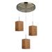 Woodbridge Lighting Light House 3-Light Bamboo Cluster Pendant in Brass