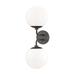 2 Light Contemporary Metal Wall Sconce with White Glass-20 inches H By 7 inches W-Old Bronze Finish Bailey Street Home 735-Bel-2692793